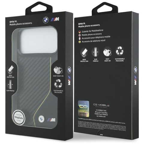 Etui BMW M Carbon Line & Logo Mag Safe do i Phone 17 Pro Max żółty
