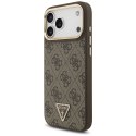 Etui Guess 4G Triangle Logo Mag Safe do i Phone 17 Pro Max brązowy złoty