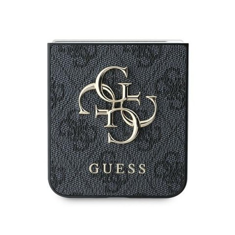 Guess GUHCZF64GMGGR Z Flip6 F741 / Z Flip 6 czarny/black leather 4G Metal Logo