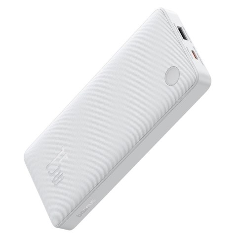 Powerbank Baseus Airpow Lite 10000mAh 15W z kablem Baseus Simple USB-A - USB-C 30cm - biały
