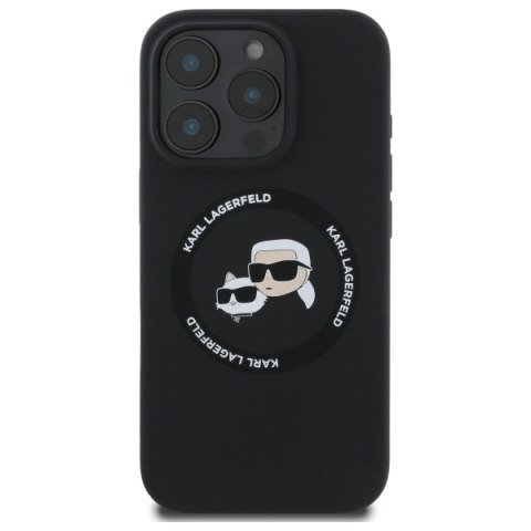 Karl Lagerfeld KLHMP16XSKCHTCK i Phone 16 Pro Max 6.9" czarny/black hardcase Silicone Karl&Choupette Heads Mag Safe