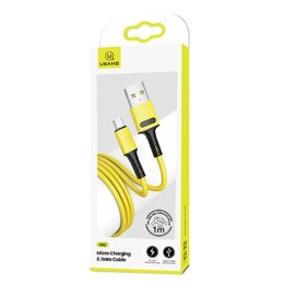 USAMS Kabel U52 micro USB 2A Fast Charge1m żółty/yellow SJ435USB03 (US-SJ435)