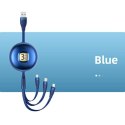 USAMS Kabel U69 3w1 1m niebieski/blue(lightning/micro USB/USB-C) SJ508USB02 (US-SJ508)