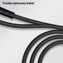 USAMS Kabel pleciony U-Tone lightning1.2m Power-off 2A Fast Charging czarny/black SJ344USB01 (US-SJ344)