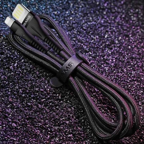 USAMS Kabel pleciony U33 lightning 1,2m2A Fast Charging niebieski/cyan SJ360USB02 (US-SJ360)