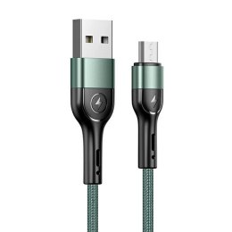 USAMS Kabel pleciony U55 2A micro USB1szt. for set U55 zielony/green 1m SJ450USBSG02 (US-SJ450)