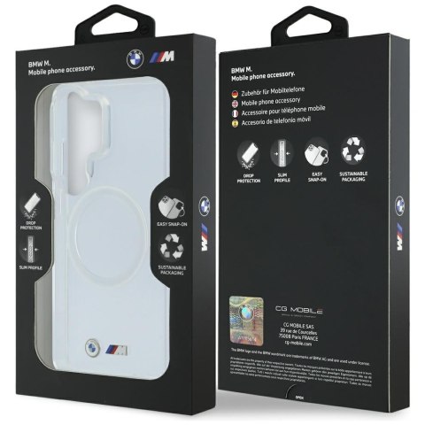 Etui BMW IML Shockproof Metal Logo Mag Safe do Samsung Galaxy S26 Ultra przezroczysty