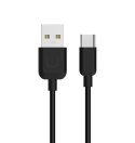 USAMS Kabel U-Turn USB-C 1mczarny/black 2A TCUSBXD01 (US-SJ099)