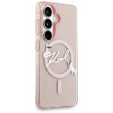 Etui Karl Lagerfeld IML KC Script Mag Safe do Samsung Galaxy S26 różowy