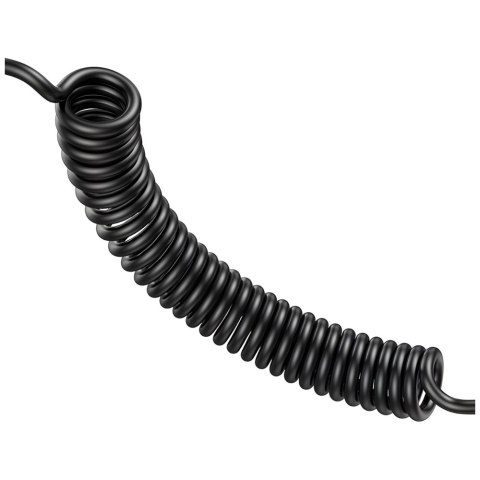 USAMS Ładowarka sam. 2x USB-C 1x USB-A C33 60Wwith spring cable Fast Charge czarny/black CC167CC01 (US-CC167)