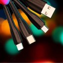 USAMS Ładowarka sam. 2x USB C13 2,1A 3w1(micro USB/USB-C/lightning) czarny/black NTU35YTSC13TZ
