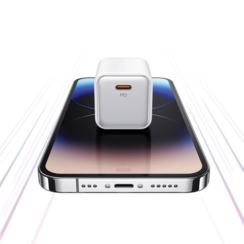 USAMS Ładowarka sieciowa 1x USB-C PD30W 3A(only head) PD3.0 Fast Charging biały/white X-ron Series CC186TC02 (US-CC186)