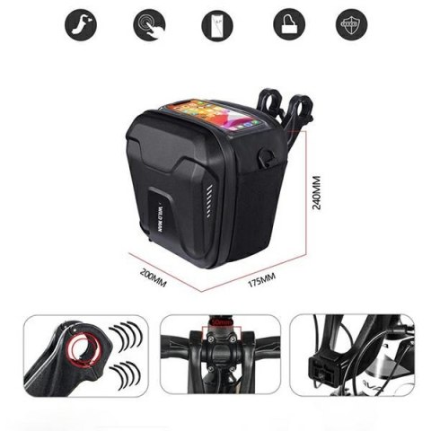 WILDMAN Torba na kierownicę GS9 3L uchwyt rowerowy czarna/black