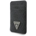 Zestaw portfel + hand strap Guess triangle Mag Safe czarny