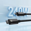 Kabel USB C - USB C 480Mb/s 240W 3m Baseus Tungsten Gold CAWJ040201 - czarny