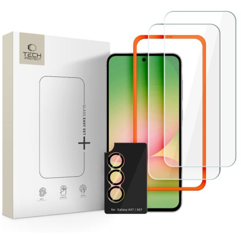 Szkło Hartowane Tech-Protect Easy Set+ 3-Pack do Galaxy A57 5G - Przezroczyste