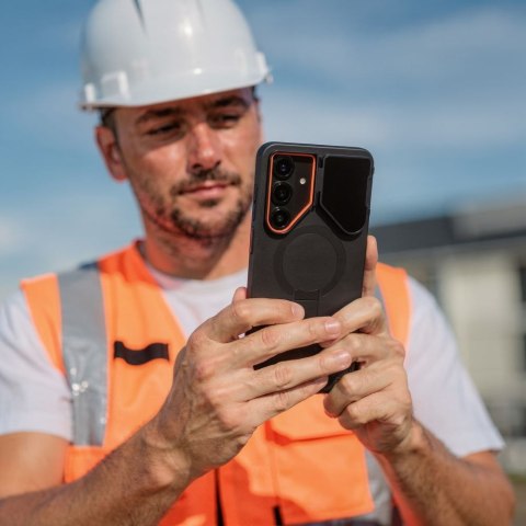 Tech-Protect Kevlar Aura MagSafe Galaxy S26 Czarno-pomarańczowy