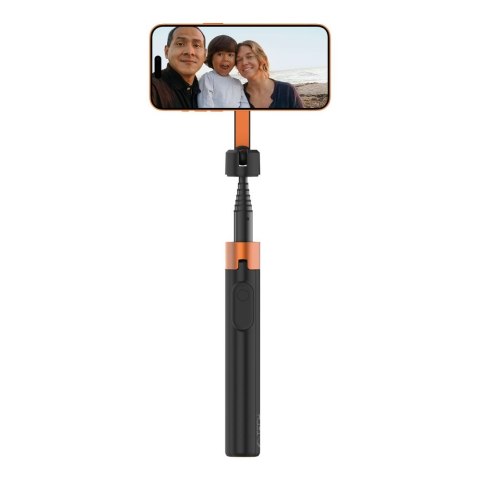 Tech-Protect L10S MagSafe Bluetooth selfie stick ze statywem Czarno-pomarańczowy