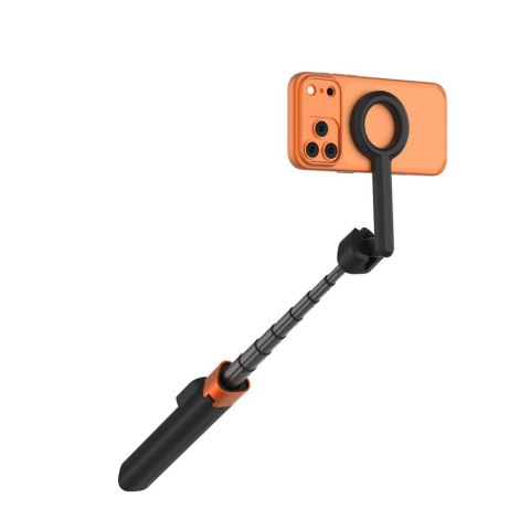 Tech-Protect L10S MagSafe Bluetooth selfie stick ze statywem Czarno-pomarańczowy