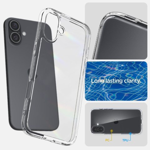 Spigen Ultra Hybrid iPhone 16 krystalicznie przezroczysty