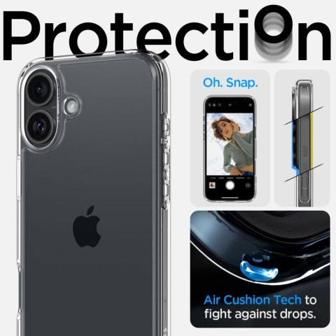 Spigen Ultra Hybrid iPhone 16 krystalicznie przezroczysty