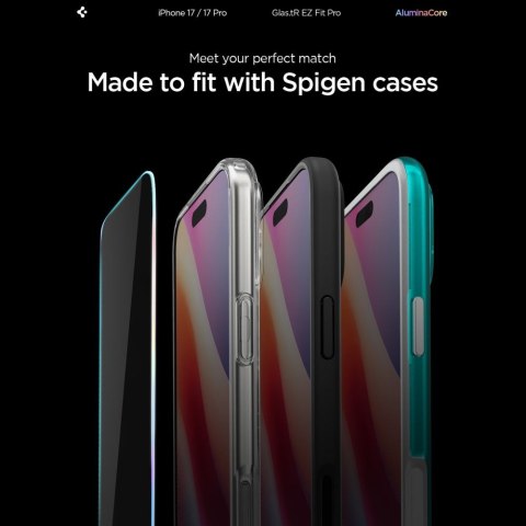 Szkło hartowane Spigen Glas.tR 'EZ Fit Pro' iPhone 16 Pro / 17 / 17 Pro przezroczyste