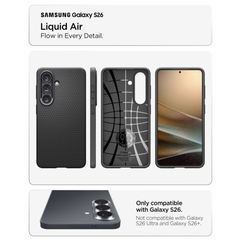 Etui Spigen Liquid Air Galaxy S26 Matowe Czarne