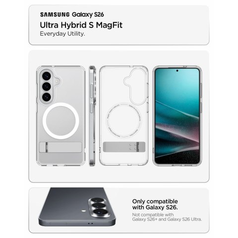 Spigen Ultra Hybrid 'S' Mag MagSafe Galaxy S26 - Przezroczysty/Biały