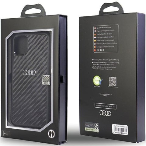Audi Carbon Fiber i Phone 11 / Xr 6.1" czarny/black hardcase AU-TPUPCIP11-R8/D2-BK