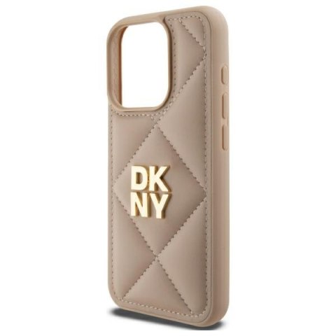 DKNY DKHCP15XPQDSLE i Phone 15 Pro Max 6.7" beżowy/beige Quilted Stack Logo