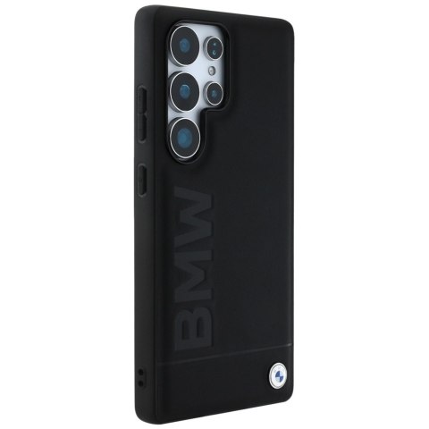 Etui BMW Leather Big Wordmark do Samsung Galaxy S25 Ultra czarny