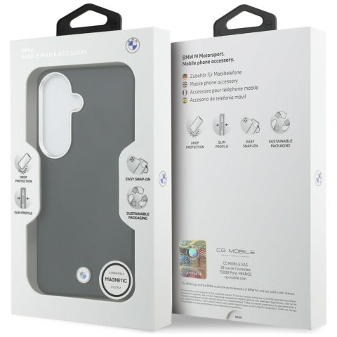 Etui BMW Sign Metal Logo Mag Safe do Samsung Galaxy S26 czarny