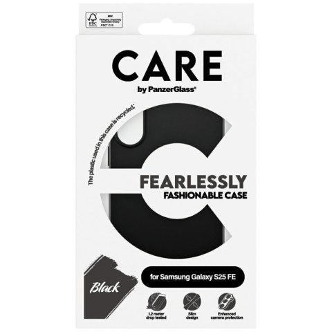 Etui CARE by Panzer Glass Fashion do Samsung Galaxy S25 FE czarny