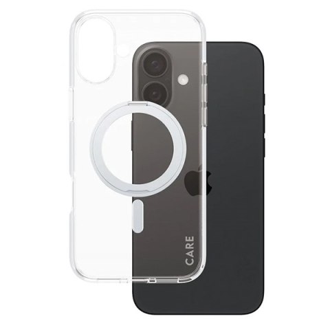 Etui CARE by Panzer Glass Feature Kickstand Case i Phone 16 Plus 6.7" srebrny/silver Mag Safe 1327