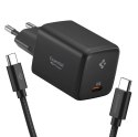 Zestaw Ładowarka sieciowa Spigen EE451EU-GaN Essential 45W + kabel USB-C czarna