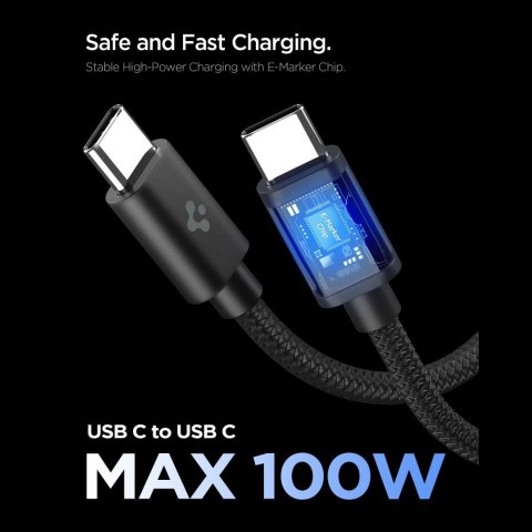 Zestaw Ładowarka sieciowa Spigen EE451EU-GaN Essential 45W + kabel USB-C czarna