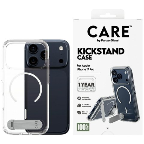 Etui CARE by Panzer Glass Feature w. Kickstand Mag Safe do i Phone 17 Pro przezroczysty