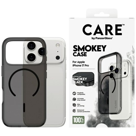 Etui CARE by Panzer Glass Flagship Urban Explorer w. Black Mag Safe do i Phone 17 Pro dymny