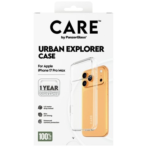 Etui CARE by Panzer Glass Flagship Urban Explorer w. Clear Frame do i Phone 17 Pro Max przezroczysty