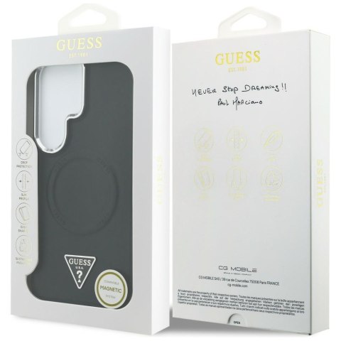 Etui Guess Embossed Ring Triangle Logo Mag Safe do Samsung Galaxy S26 Ultra czarny