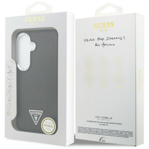 Etui Guess Fixed Glitter Triangle Mag Safe do Samsung Galaxy S26+ czarny