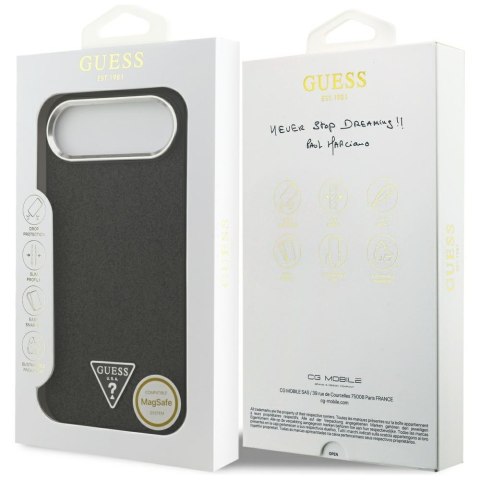 Etui Guess Glitter Triangle Logo Mag Safe do i Phone Air czarny
