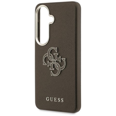 Etui Guess Grained Big 4G Metal Logo do Samsung Galaxy S26+ brązowy