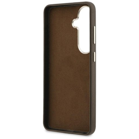 Etui Guess Grained Big 4G Metal Logo do Samsung Galaxy S26+ brązowy