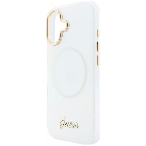 Etui Guess IML Gradient Script Metal Mag Safe do i Phone 17 biały