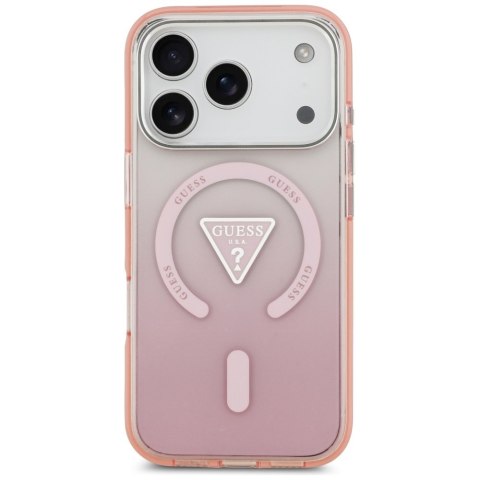 Etui Guess IML Gradient Triangle Logo Mag Safe do i Phone 17 Pro różowy