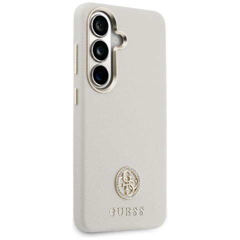 Etui Guess Rhinestone Round Logo Mag Safe do Samsung Galaxy S26 beżowy