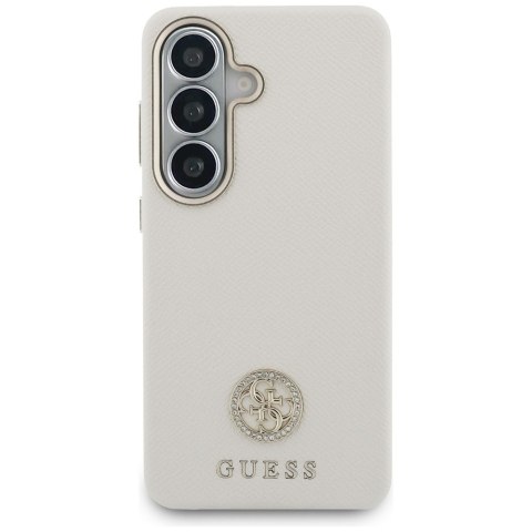Etui Guess Rhinestone Round Logo Mag Safe do Samsung Galaxy S26+ beżowy