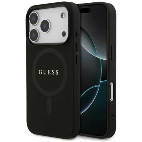 Etui Guess Saffiano Classic Logo Mag Safedo i Phone 17 Pro czarny