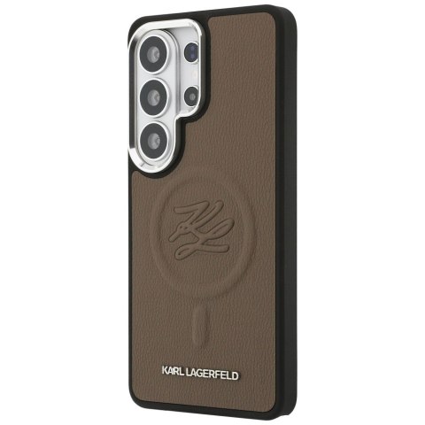 Etui Karl Lagerfeld Embossed Ring Initials Mag Safe do Samsung Galaxy S26 Ultra brązowy